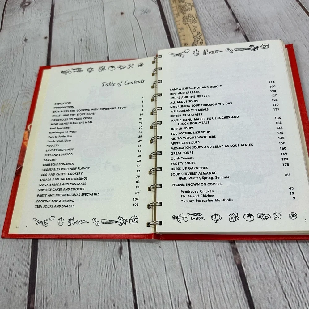 vtg 70s campbell Cookbook: Cooking with Soup spiral hardcover cottagecore retro